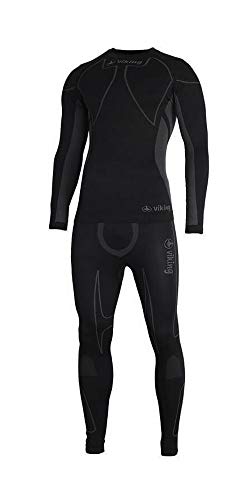 VIKING Nevil Set Herren Funktionsunterwäsche Atmungsaktiv Skiunterwäsche +Shorts - schwarz-grau, XL von VIKING