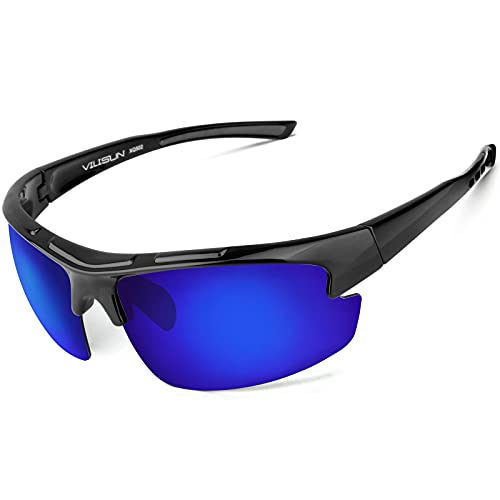 VILISUN Sportbrillen Fahrradbrille Damen Herren Polarisierte UV400-Schutz TR90 Superlight Frame Radbrillen für Outdoor-Sport von VILISUN