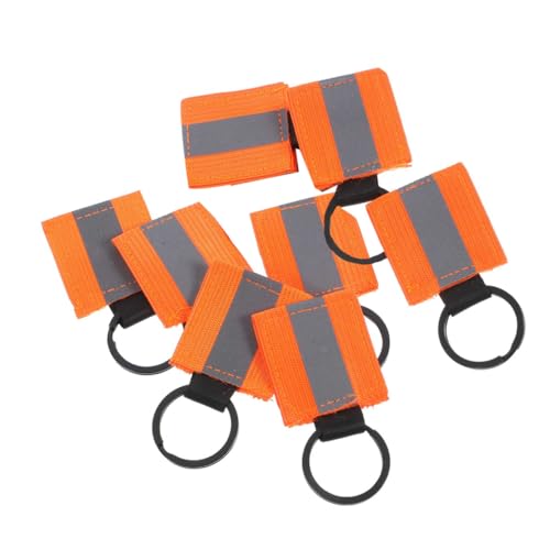 VINTORKY 8 Stück Teiliges Doppelseitiger Reflektierender Schlüsselanhänger Sicherheitsanhänger für Rucksack Taschen Hohe Sichtbarkeit Leichte Abnehmbare Warnmarkierung für Erwachsene von VINTORKY