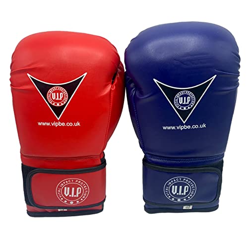 VIP Unisex entworfen und verwendet von Profis Reihe wurde von ehemaligen europäischen Cha-Boxhandschuhen entworfen, blau, 473 g UK von VIP