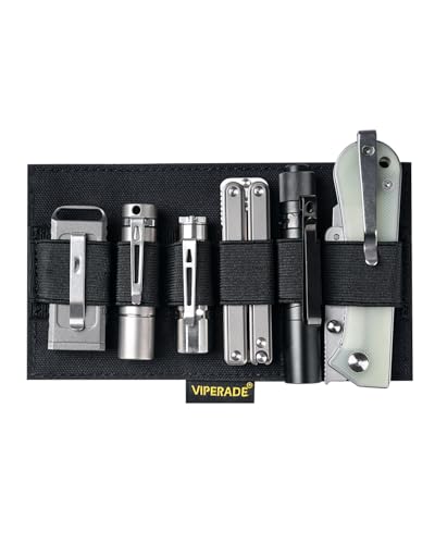 VIPERADE PL10 EDC Elastic Insert, Mini EDC Organizer Board Zubehörhalter mit Haken, Elastischer Organizer Halter für Rucksäcke, Taktischer Modularer Organizer für Alltagsausrüstung von VIPERADE