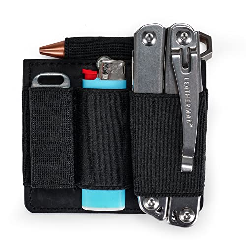 VIPERADE PL7 Elastischer EDC Organiser Klein Klett Organizer Insert mit 4 Elastische Einschubtaschen,Elastischer EDC Pouch Multitools Organiser Holster,Klett Organizer Panel -M von VIPERADE