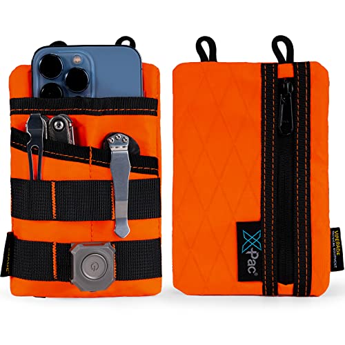 VIPERADE VE3 X-Pac EDC Pouch Klein EDC Werkzeugtasche EDC Organizer Tasche Pocket Organizer Nylon Multitool Tasche Klein für Taschenlampe Multitools Stift Notizbuch-Orange von VIPERADE