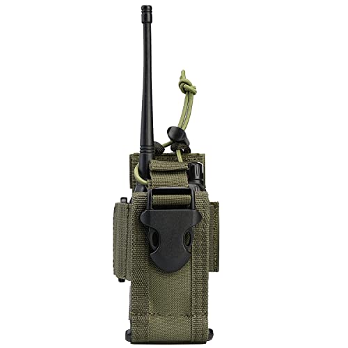 VIPERADE Walkie Talkie Tasche,MOLLE Funkgerätehalter,Verstellbare Funkgeräte Holster für Weste,Walkie Talkie Halter Radio Holster für Gürtel,Multifunktionale Radio Pouch Funkgerät Tasche -Grün von VIPERADE