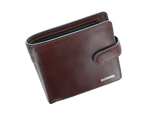 VISCONTI Alps Kollektion Tom Leder Brieftasche, doppelt gefaltet, mit RFID-Schutz ALP86 Braun von VISCONTI