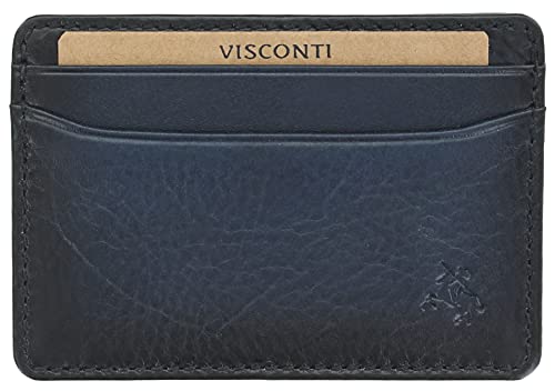 Visconti Atelier Collection Kreditkartenetui aus EVA-Leder, RFID-blockierend, AT54, Blau brüniert, Einheitsgröße von VISCONTI