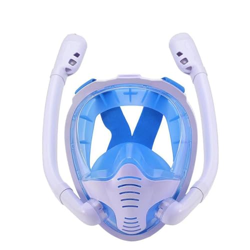 Schnorchelset Erwachsene, wasserdichte Tauchmaske, Professionelle Schnorchelausrüstung für Erwachsene Kinder -White+Blue||L/XL（Adult Version） von VIXANI