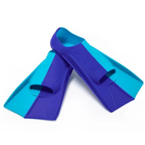 Trainingsflossen für Unisex, Leichte Tauchen Tauchflossen, Junior Trainingsschwimmflossen für Schwimmtraining -Blue + Light Blue||XL von VIXANI