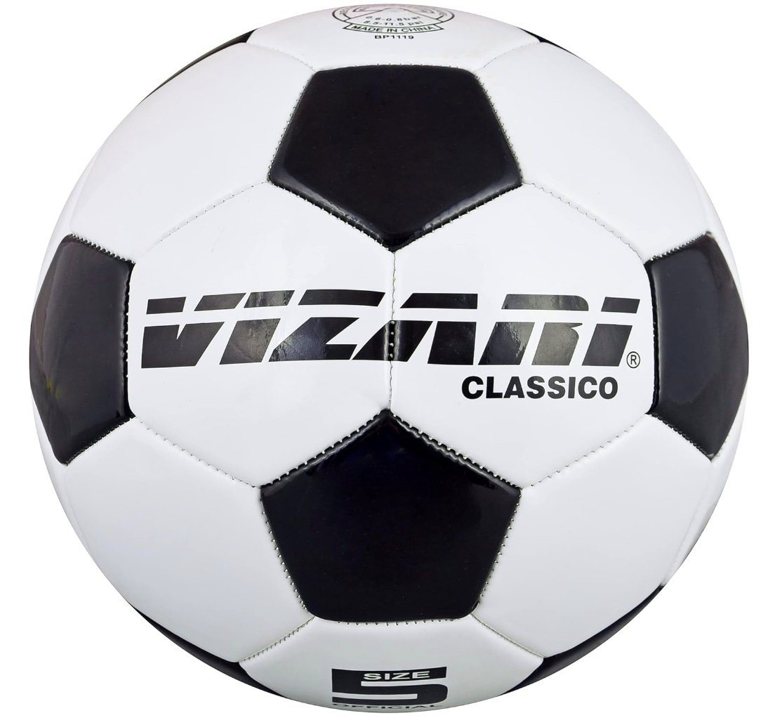 VIZARI Fußball CLASSICO Ball WHT/BLK 4 von VIZARI