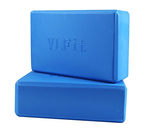 VLFit 2er-Set Yoga Blöcke/Yogablock - Wählen Sie Ihre Farbe und Größe (BLAU) von VLFit