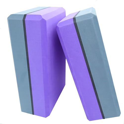 VLFit 2er-Set Yoga Blöcke / Yogablock - Wählen Sie Ihre Farbe und Größe (LILA / GRAU) von VLFit