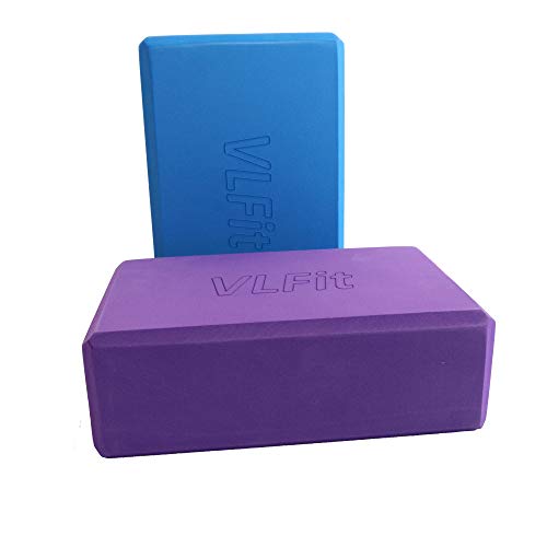 VLFit 2er-Set Yoga Blöcke/Yogablock - Wählen Sie Ihre Farbe und Größe (LILA und BLAU) von VLFit