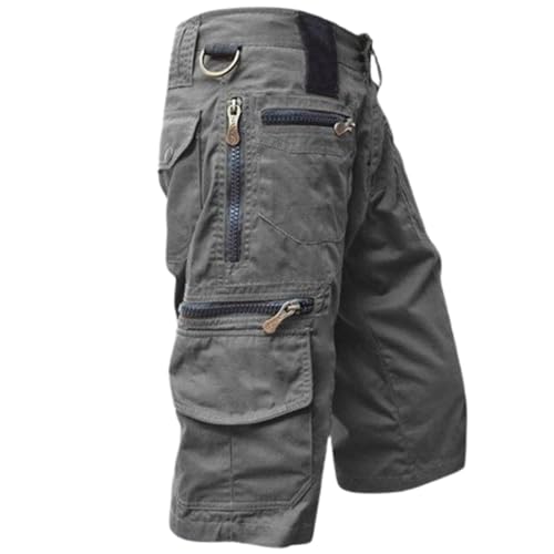 Herren-Outdoor-Sport-Fitness-Multifunktions-Shorts, Cargo-Shorts für Herren mit Mehreren Taschen, Taktische Shorts (1,XL) von VNDUIFH