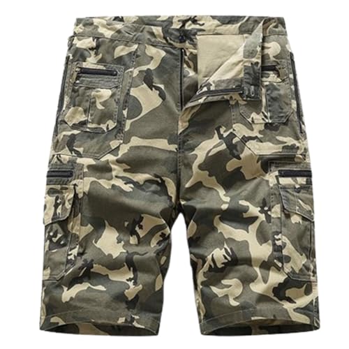 Herren-Outdoor-Sport-Fitness-Multifunktions-Shorts, Cargo-Shorts für Herren mit Mehreren Taschen, Taktische Shorts (6,L) von VNDUIFH
