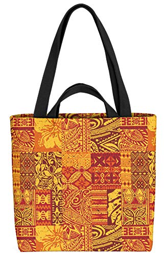 VOID Tribal Hawaiianisch Tasche 33x33x14cm,15l Einkaufs-Beutel Shopper Einkaufs-Tasche Bag von VOID
