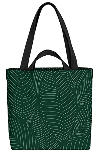 VOID Tropische Blätter Grafik Muster Tasche 33x33x14cm,15l Einkaufs-Beutel Shopper Einkaufs-Tasche Bag von VOID