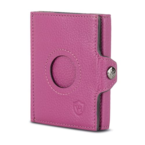 VON HEESEN Airtag Slim Wallet (Mini MÜNZFACH & AIRTAG Fach, Pink) von VON HEESEN
