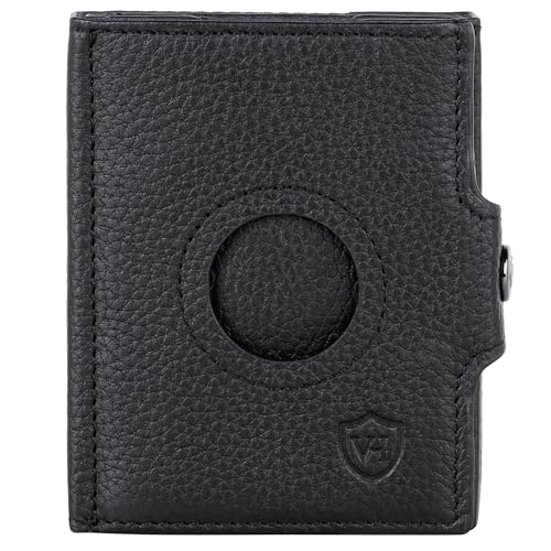 VON HEESEN Slim Wallet mit Münzfach & Airtag-Fach Schwarz von VON HEESEN