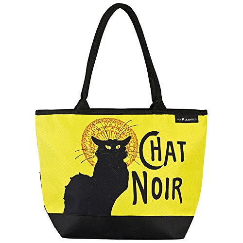 VON LILIENFELD Handtasche Chat Noir Damen Kunst Motiv Katze Shopper Strandtasche Henkeltasche Büro von VON LILIENFELD