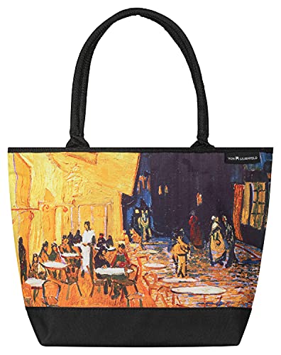 VON LILIENFELD Handtasche Vincent van Gogh Nachtcafé Kunst Motiv Shopper Maße L42 x H30 x T15 cm Strandtasche Henkeltasche Büro von VON LILIENFELD