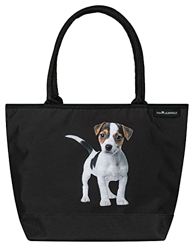 VON LILIENFELD Handtasche Hund Jack Russell Motiv Shopper Maße L42 x H30 x T15 cm Strandtasche Henkeltasche Büro von VON LILIENFELD