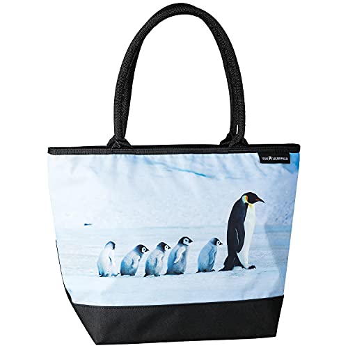 VON LILIENFELD Handtasche Pinguine Motiv Shopper Maße cm L42 x H30 x T15 Strandtasche Henkeltasche Büro von VON LILIENFELD