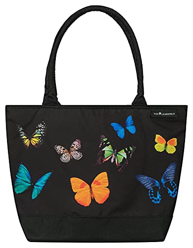 VON LILIENFELD Handtasche Damen Motiv Schmetterlinge Shopper Maße L42 x H30 x T15 cm Strandtasche Henkeltasche Büro Butterfly von VON LILIENFELD