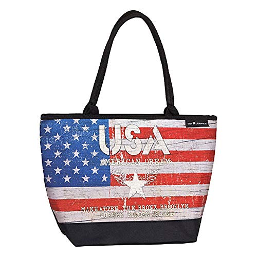 VON LILIENFELD Handtasche Damen USA American Dream Shopper Maße L42 x H30 x T15 cm Strandtasche Henkeltasche Büro von VON LILIENFELD