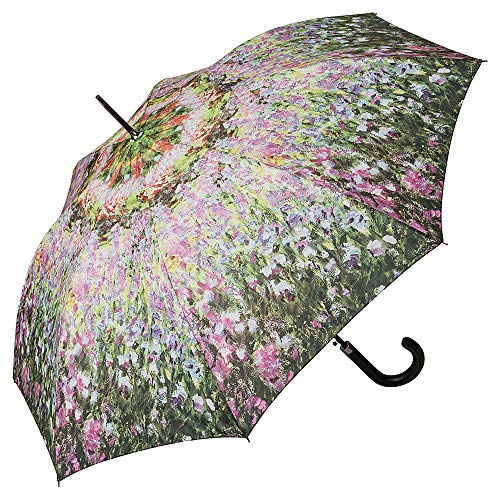 VON LILIENFELD Regenschirm Claude Monet: Der Garten Auf-Automatik Stockschirm Kunst Stabil von VON LILIENFELD