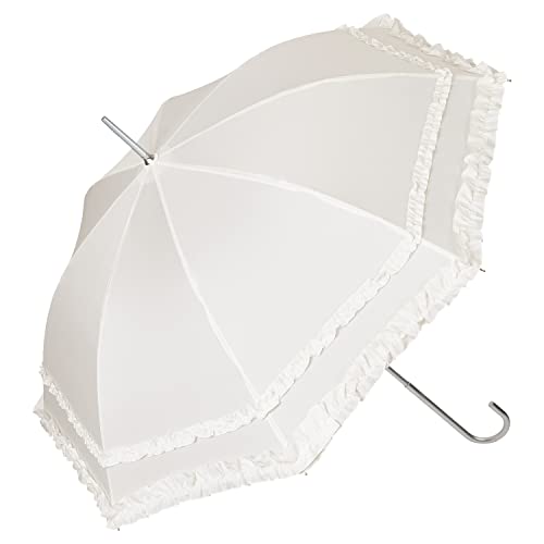 VON LILIENFELD Regenschirm Sonnenschirm Brautschirm Hochzeitsschirm Kostüm Tracht Auf-Automatik Mary Ecru von VON LILIENFELD