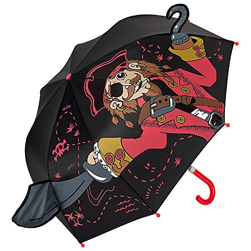 VON LILIENFELD Regenschirm Kinderschirm schwarzer Pirat Seeräuber Kids Junge Mädchen bis ca. 8 Jahre von VON LILIENFELD