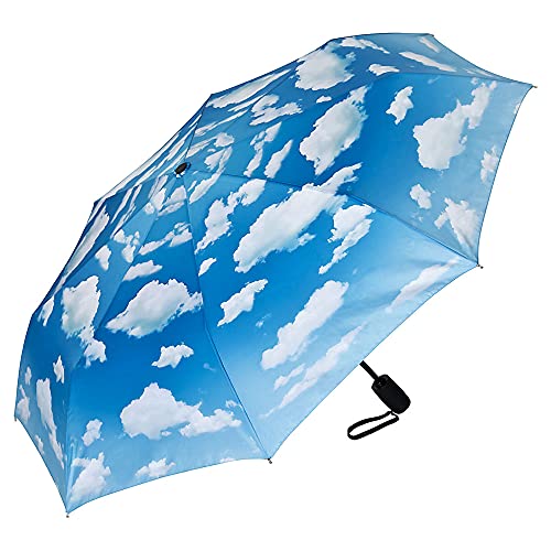 VON LILIENFELD Regenschirm Taschenschirm Wolken Bayrischer Himmel Windfest Auf-Zu-Automatik Stabil Leicht Kompakt von VON LILIENFELD