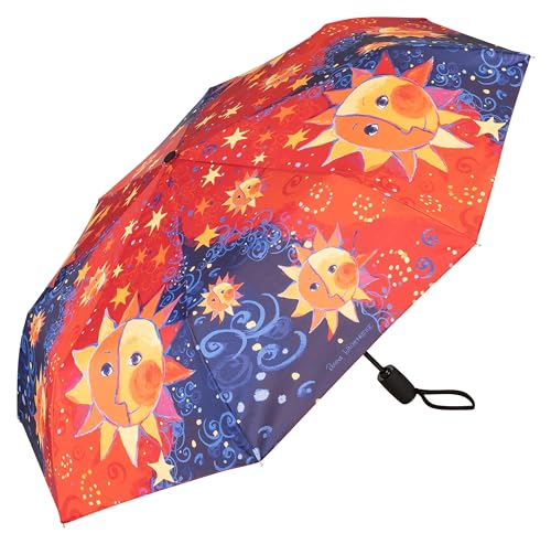 VON LILIENFELD Regenschirm Taschenschirm Rosina Wachtmeister: Sole Windfest Auf-und-Zu-Automatik Leicht Stabil Kompakt Kunst von VON LILIENFELD