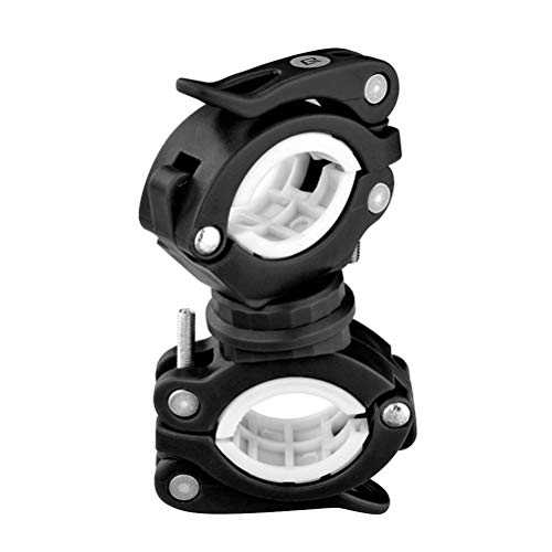 VORCOOL 360 Grad Taschenlampe Halter, einstellbare Halterung Scheinwerfer Taschenlampe Clip für Bike Mountainbike (schwarz und Whie) von VORCOOL