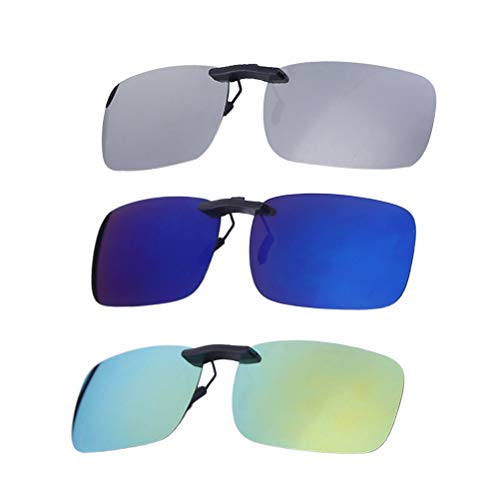 VORCOOL 3pcs Polarisierte Clip auf Sonnenbrille Brillenclip von VORCOOL