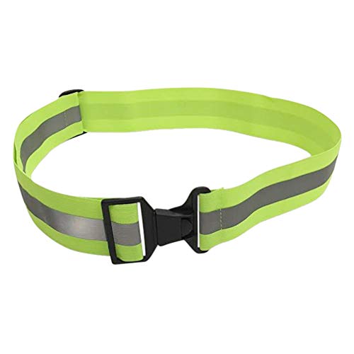 VORCOOL Reflektierende Gürtel Glow Laufband Einstellbare High Visibility Sicherheitsausrüstung für Jogging Reiten Gehen und Radfahren (Fluorescent Green) von VORCOOL