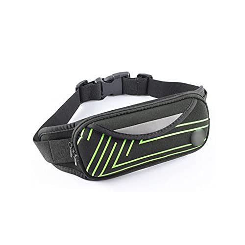 VOSMII Bauchtasche Sport Taille Tasche, Radfahren Laufband Taschenpackung, Multi-Taschen Mobiltelefone und Schlüsselbeutel zum Joggenaufstieg (Color : Green) von VOSMII