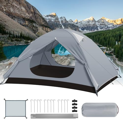 Zelt, Ultraleichte Camping Zelt, Kuppelzelt 2-3 Personen Wasserdichtes, UV-Schutz, 3-4 Staffel, Aluminum Zeltstange, Sofortiges Aufstellen, für Picknick, Strand, Camping und Outdoor von VOSOIR