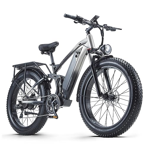 VOZCVOX E-Fahrrad E Bike Mountainbike Elektrofahrrad für Erwachsene RX90 mit 8-Gang Kettenschaltung,17.5Ah 48V Abnehmbarer Akku,26" Fat Tyre Ebike von VOZCVOX