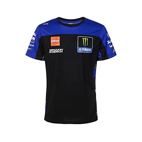 VR46 T-Shirts Replica Team Yamaha Monster ,Mann,XL,Schwarz von Valentino Rossi