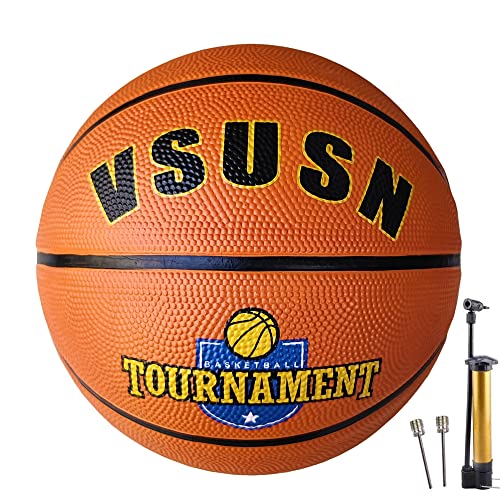 VSUSN Basketball Größe 7 Street Basketball Spiel für Outdoor/Indoor Sport Training inkl. Pumpe von VSUSN