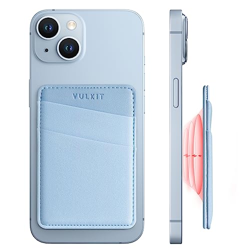 VULKIT Magsafe Wallet Kompatibel mit iPhone 15/14/13/12er Serie, Dehnbarer Lycra-RFID-Kartenhalter mit MagSafe-Magnet von VULKIT