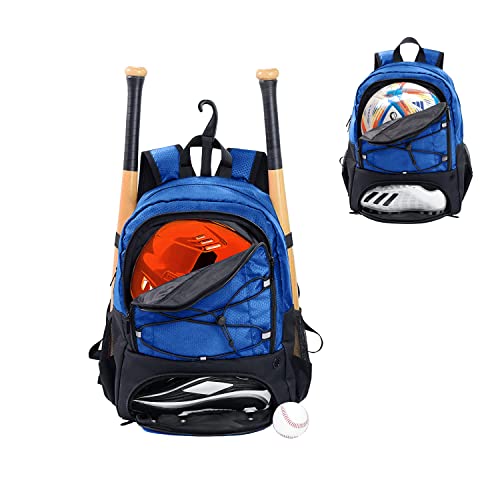 Vorteils-Baseball-Rucksack,Fußballtasche, Rucksack, passend für Stollen, Schuhe alle Ausrüstung und Ausrüstung, gute Organisation für Jugendliche und Erwachsene (königsblau) von VVWAYSE