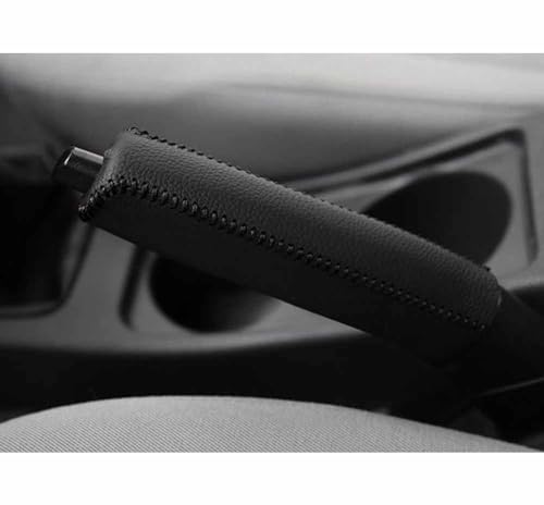 Auto Handbremse Abdeckung für Au-di A1 8X GB Citycarver 5-Door 2021-2025, Leder Griff Protector Handbremsengriffe Schutzhülle Auto ZubehöR,A/Black Line von VaLbeL