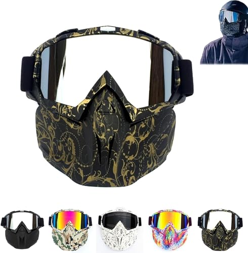 Vagbalena Unisex Ski Gläser Outdoor Sport Motorrad Rennbrille mit Schutzbrille Ski Helm Outdoor Reiten Anti Wind und Sand Goggle Helm (Farbe 2,Eine Größe) von Vagbalena