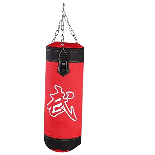 Boxing Bag Leerer Box-Sandsack for Aufhängen, Kick-Sandsack, Boxtraining, Kampf, Karate-Sandsack Punching Bag(Color:Red 60cm) von VaizA