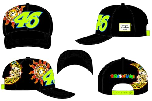 VR46 Valentino Rossi Heritage,Cap,Uomo,Black, von Valentino Rossi