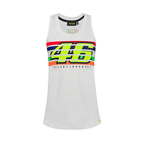 Valentino Rossi Streifen, Frauen Tanktop, Weiß, M von Valentino Rossi