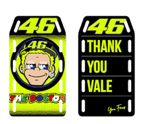 Valentino Rossi Unisex-Adult Thank You VALE Aufkleber-Set, Schwarz, 15X11 cm von Valentino Rossi