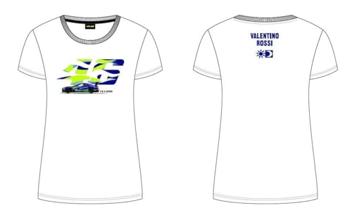 Valentino Rossi Unisex Vr46 Fan T-Shirt, Weiß, L von Valentino Rossi
